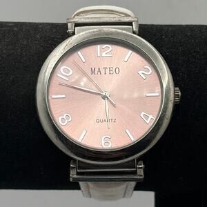 Silver & Pink Mateo Men's Watch